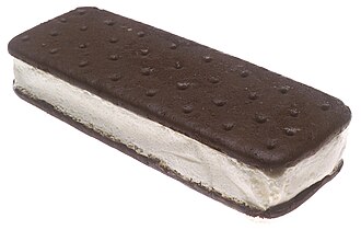 a single vanilla ice cream sandwich