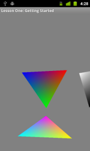 Visual output of Lesson one.