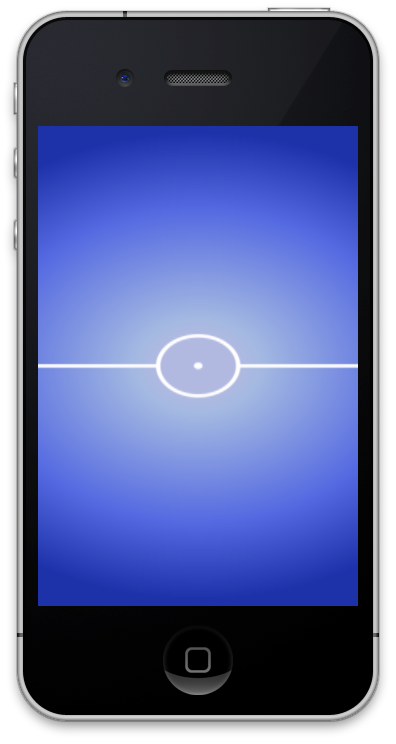 iOS Simulator, showing the texture on the screen